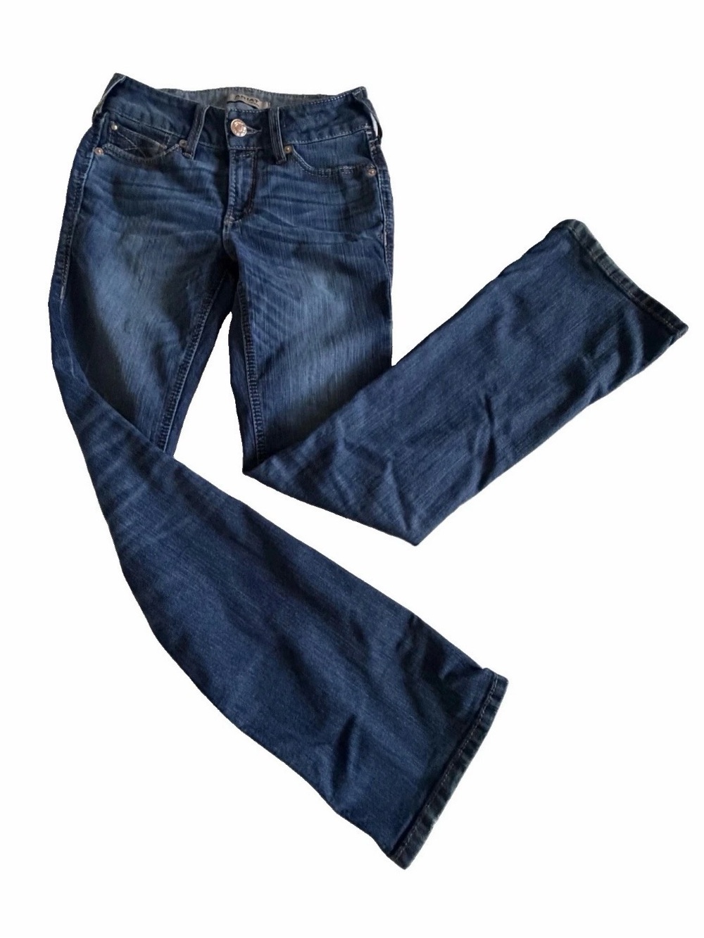 Ariat REAL Perfect Rise Boot Jeans Womens 26R Bootcut Equestrian Denim Cowgirl